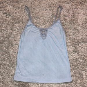Blue strip tank top